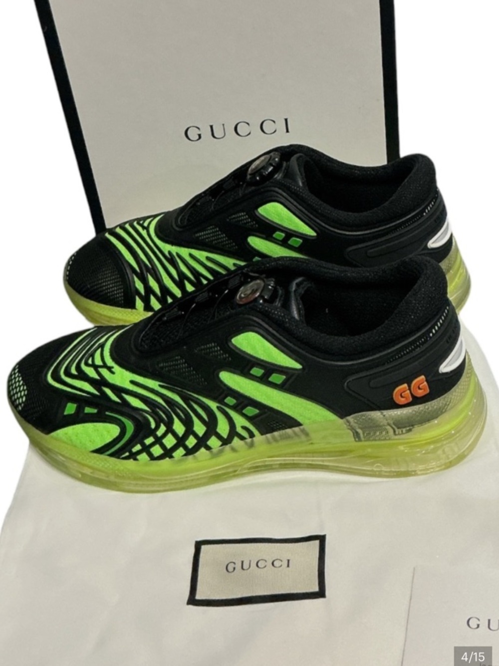 New authentic Gucci luxury designer men’s signature sneakers sz US 6.5 Gucci 6 - Picture 4 of 15